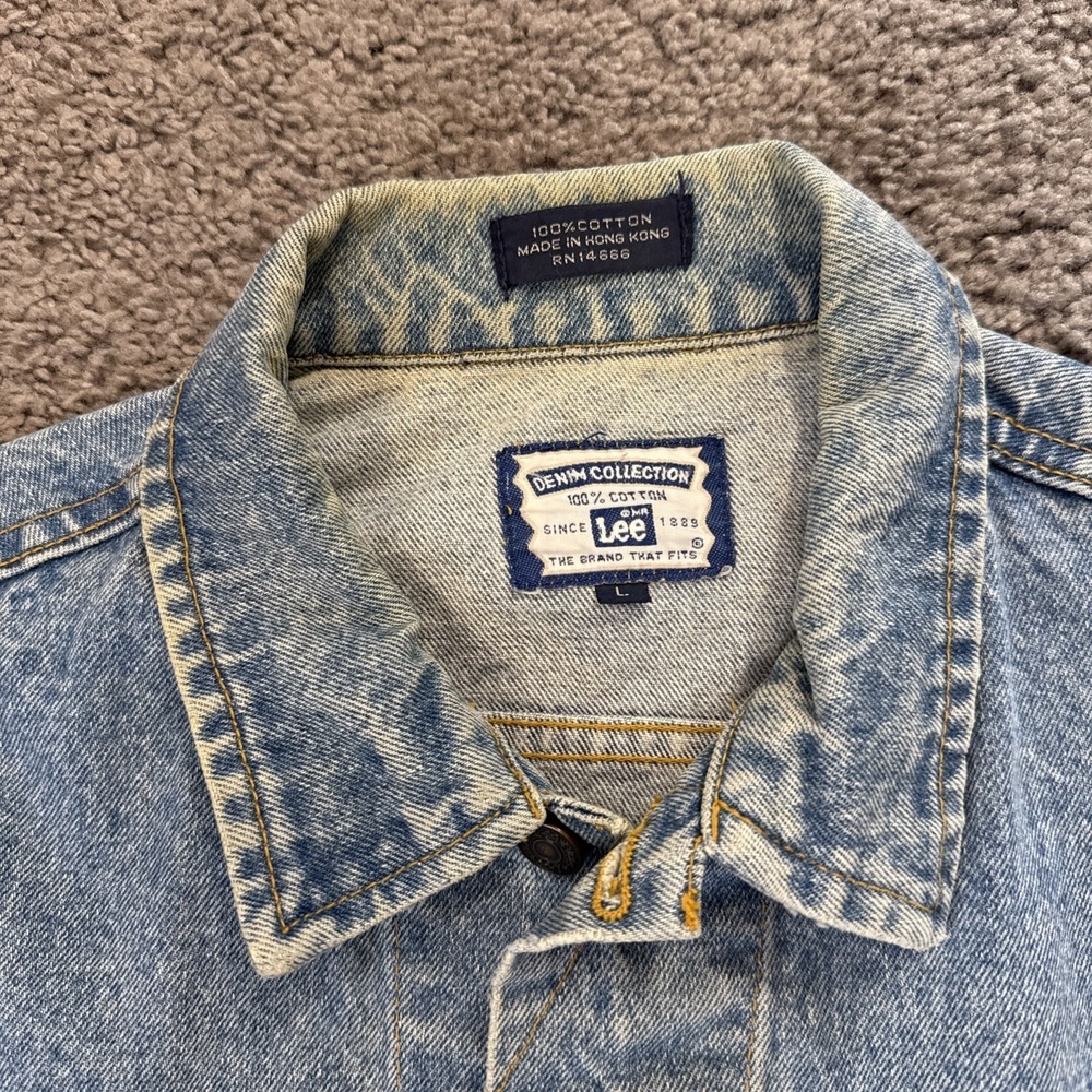VTG Turtle Creek Casino Lee Jacket Men Sz:L Blue Denim Coat Rancher Outdoors 90s - Picture 5 of 7